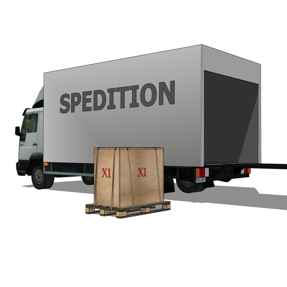 1 · ANLIEFERUNG PER SPEDITION EBENERDIG